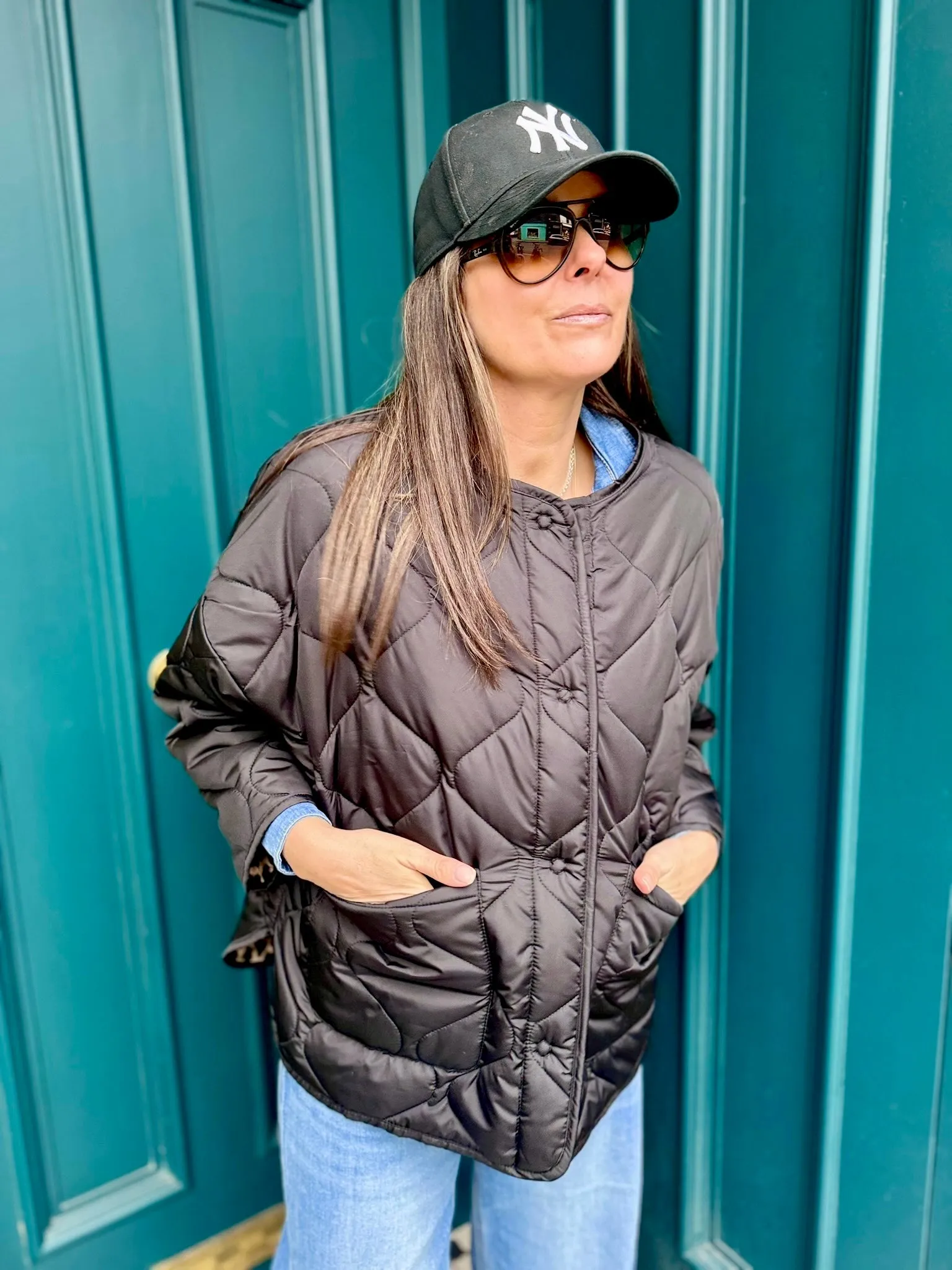 Franky Reversible Padded Jacket - Black