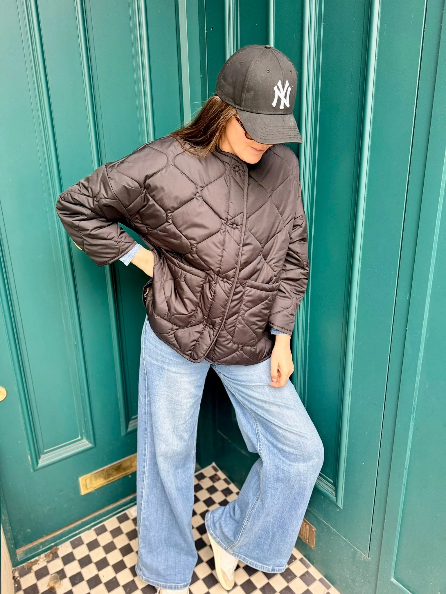 Franky Reversible Padded Jacket - Black
