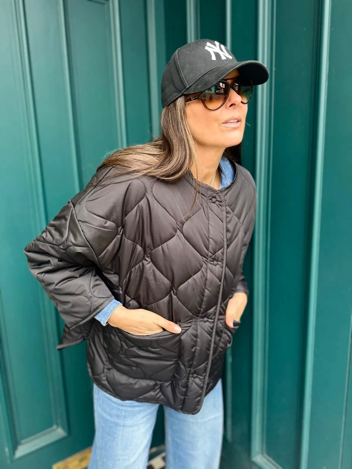 Franky Reversible Padded Jacket - Black