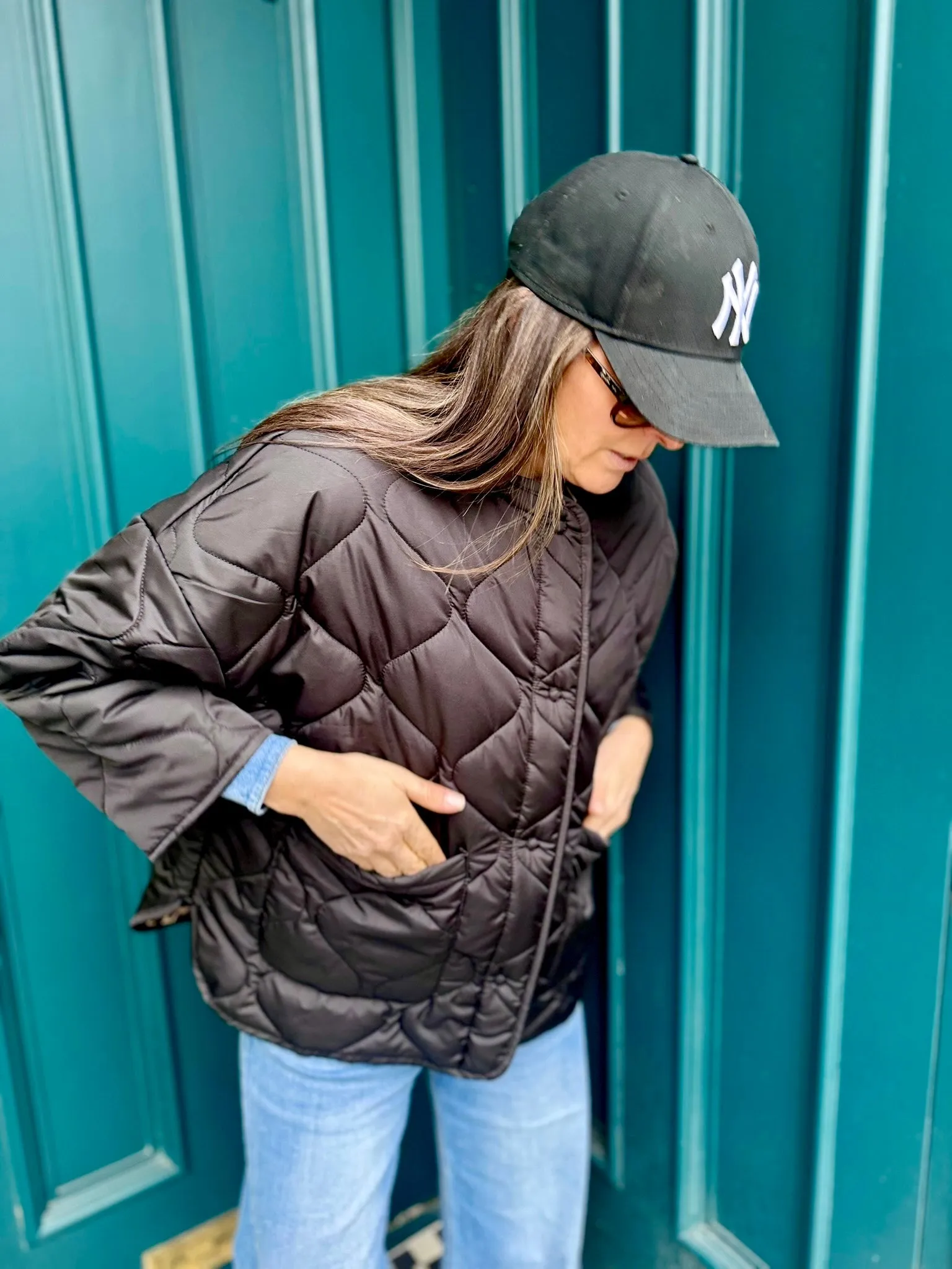 Franky Reversible Padded Jacket - Black
