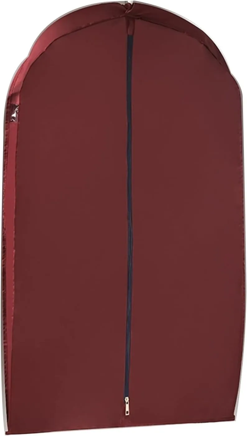 Garment Bags for Hanging Clothes, Clothes Cover for Hangings, Made of Oxford Cloth with Side Windows, Suitable for Suits, Jackets(Red)