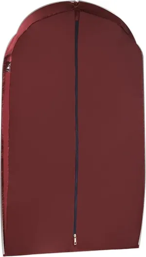 Garment Bags for Hanging Clothes, Clothes Cover for Hangings, Made of Oxford Cloth with Side Windows, Suitable for Suits, Jackets(Red)