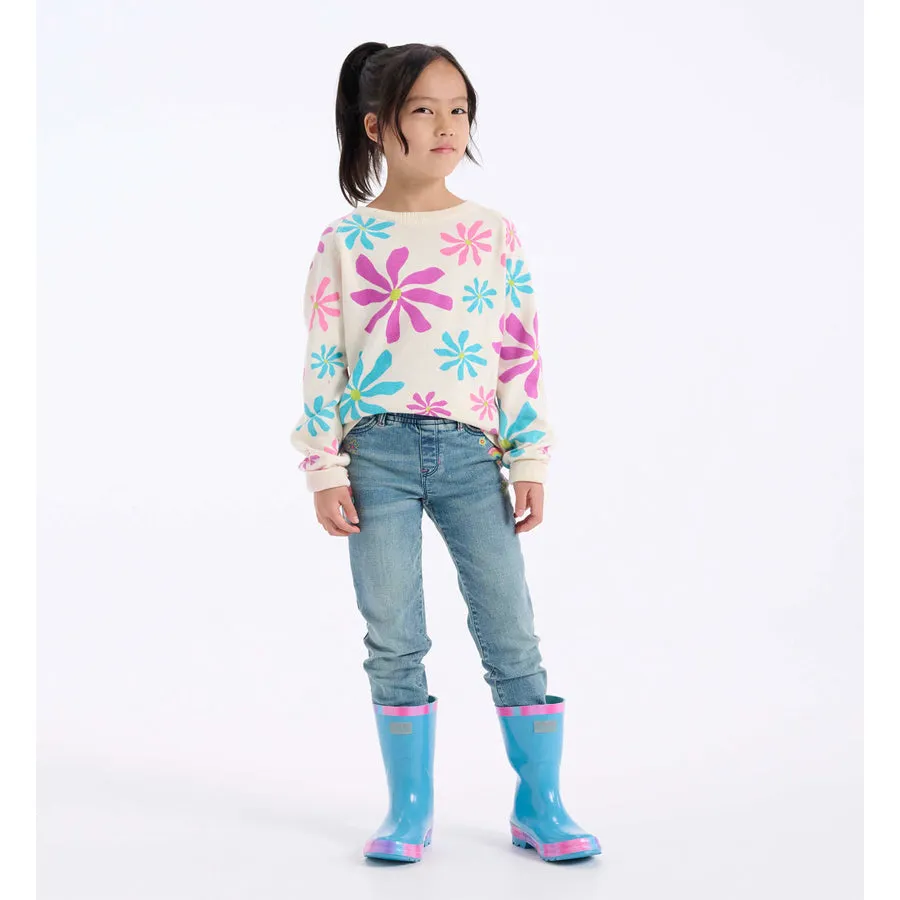 Girls Groovy Floral Sweater