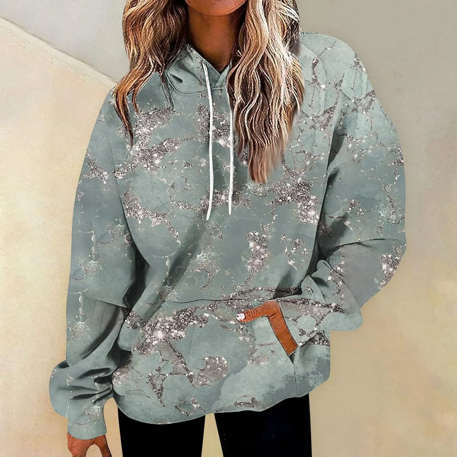 GOFULY Sweatshirt Blazer Women Fall Solid Hoodies Lightweight Winter Sweatshirts Long Sleeve Drawstring Sweaters With Pocket