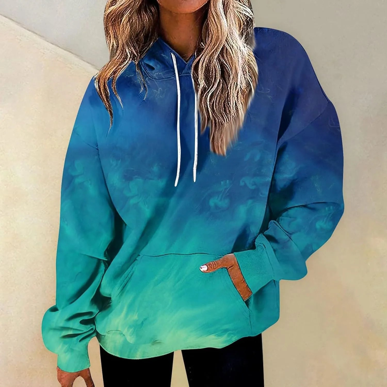 GOFULY Sweatshirt Blazer Women Fall Solid Hoodies Lightweight Winter Sweatshirts Long Sleeve Drawstring Sweaters With Pocket
