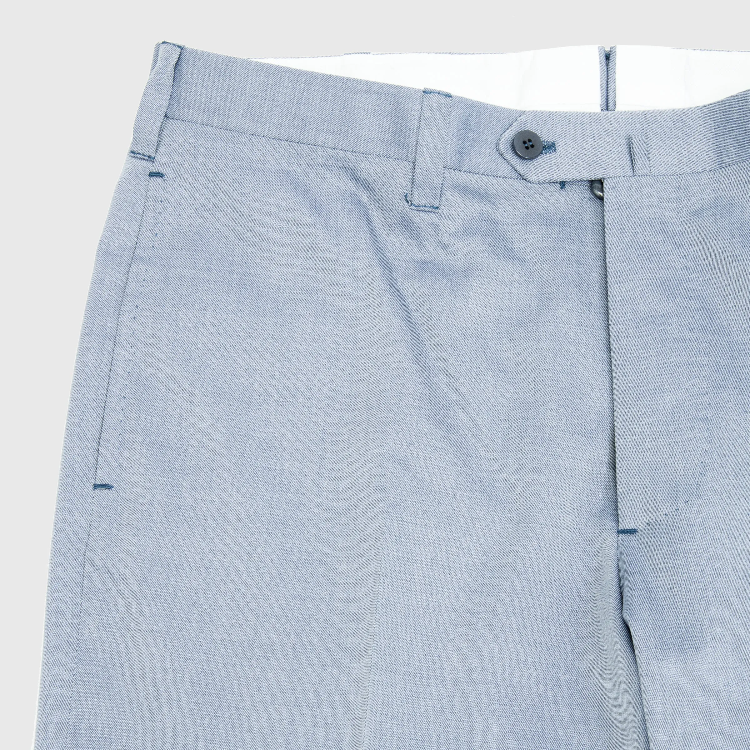 Hand Made Cotton, Wool and Silk Blue Trousers
