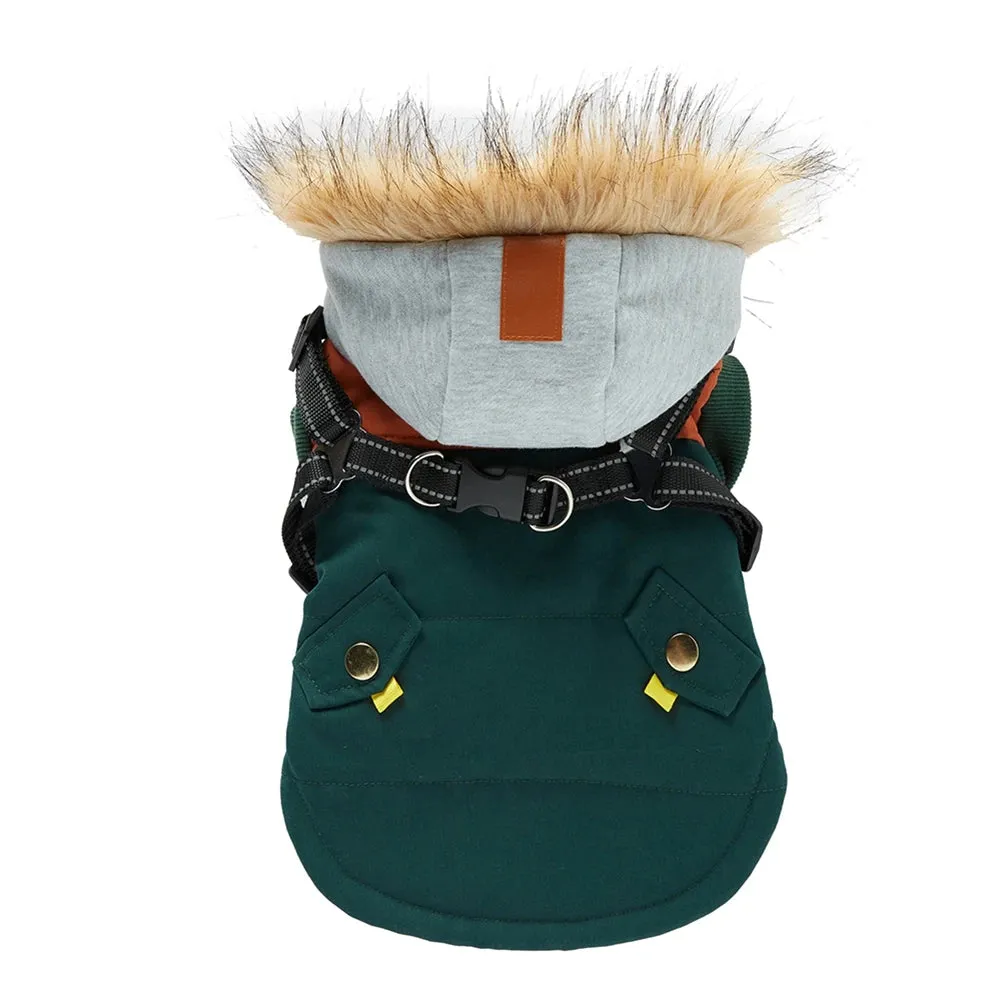 HarnessedWarmth™ Dog Jacket Vest - Winter Coat with Built-in Harness