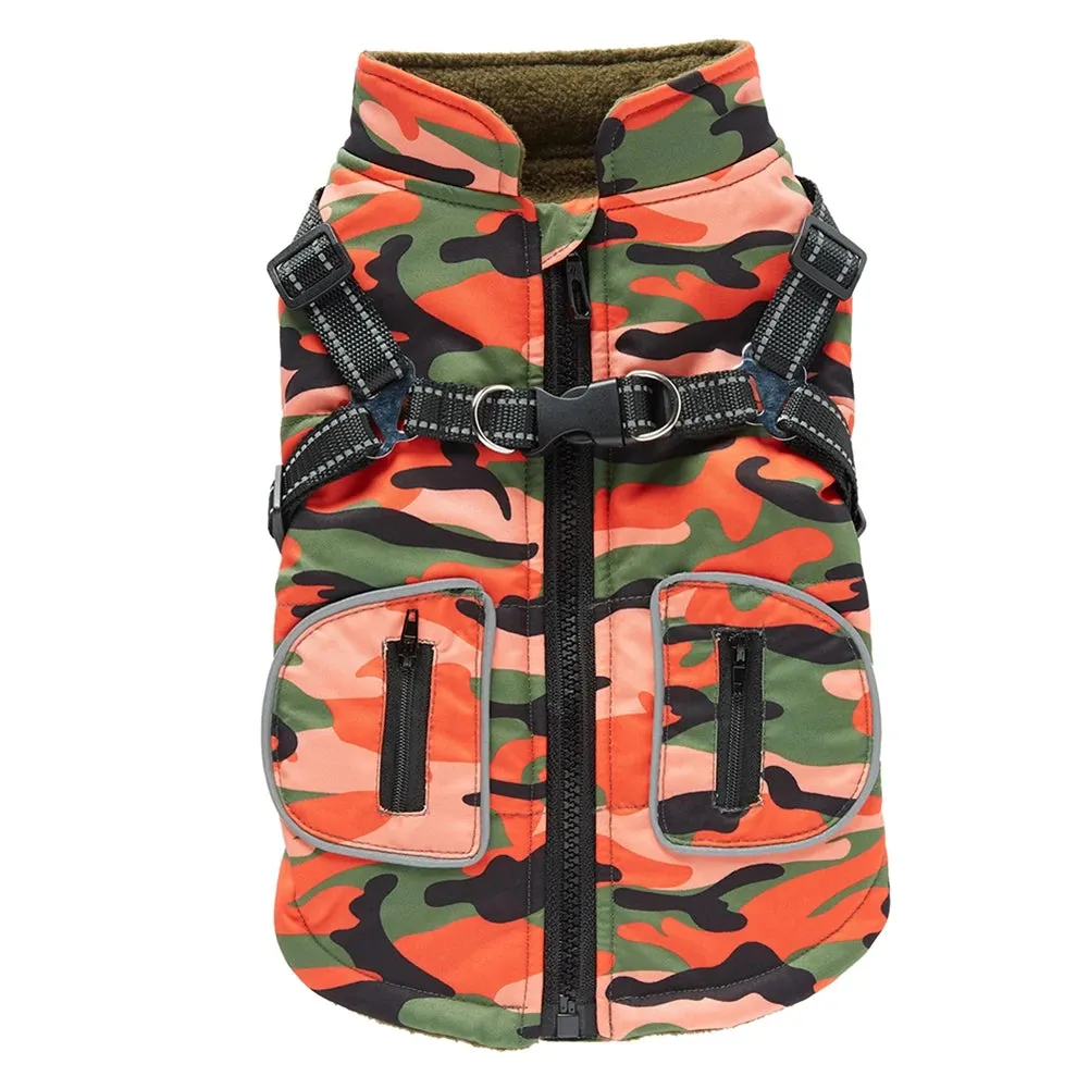 HarnessedWarmth™ Dog Jacket Vest - Winter Coat with Built-in Harness