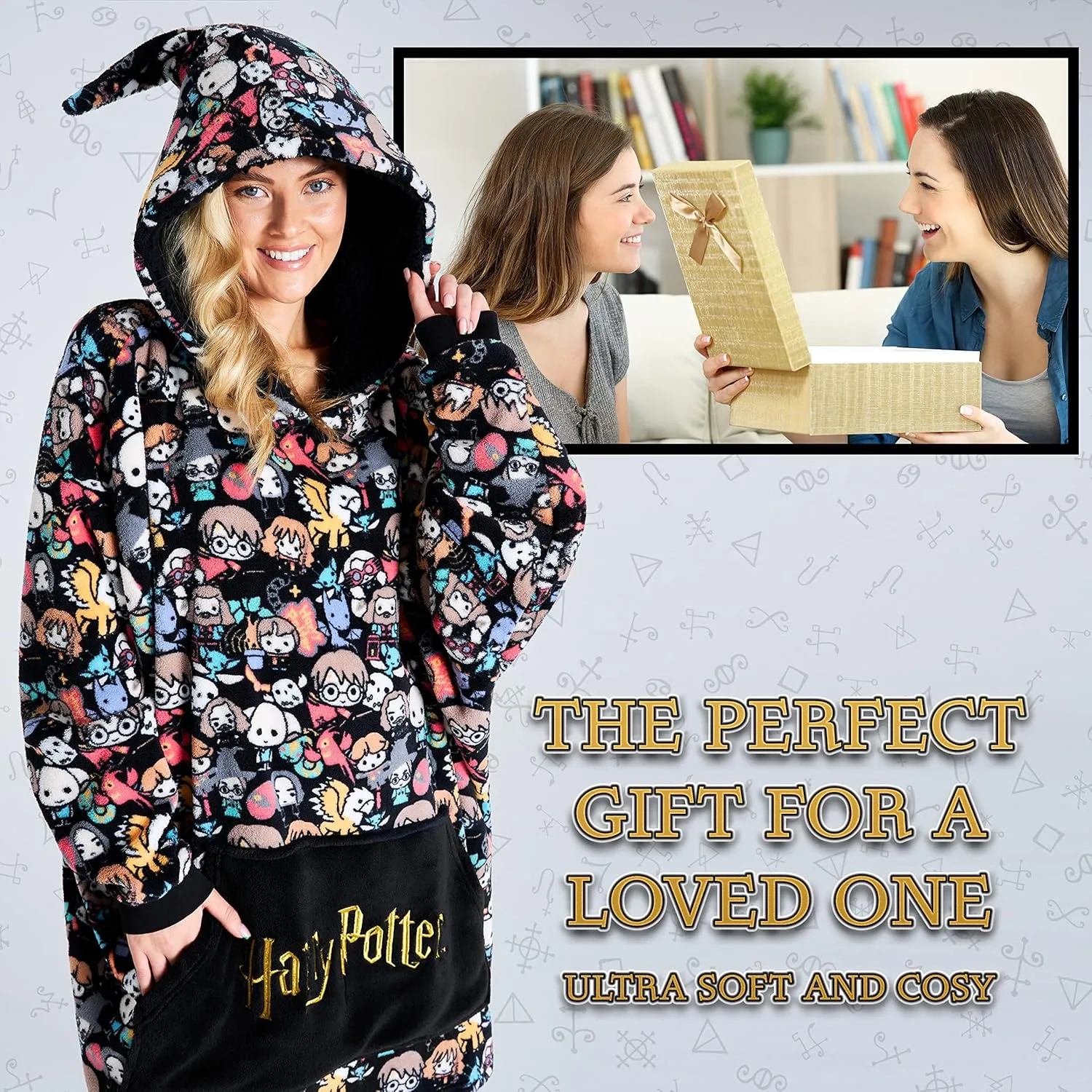 Harry Potter Blanket Hoodie for Kids Cozy Hogwarts Warm Fleece Wearable Blanket