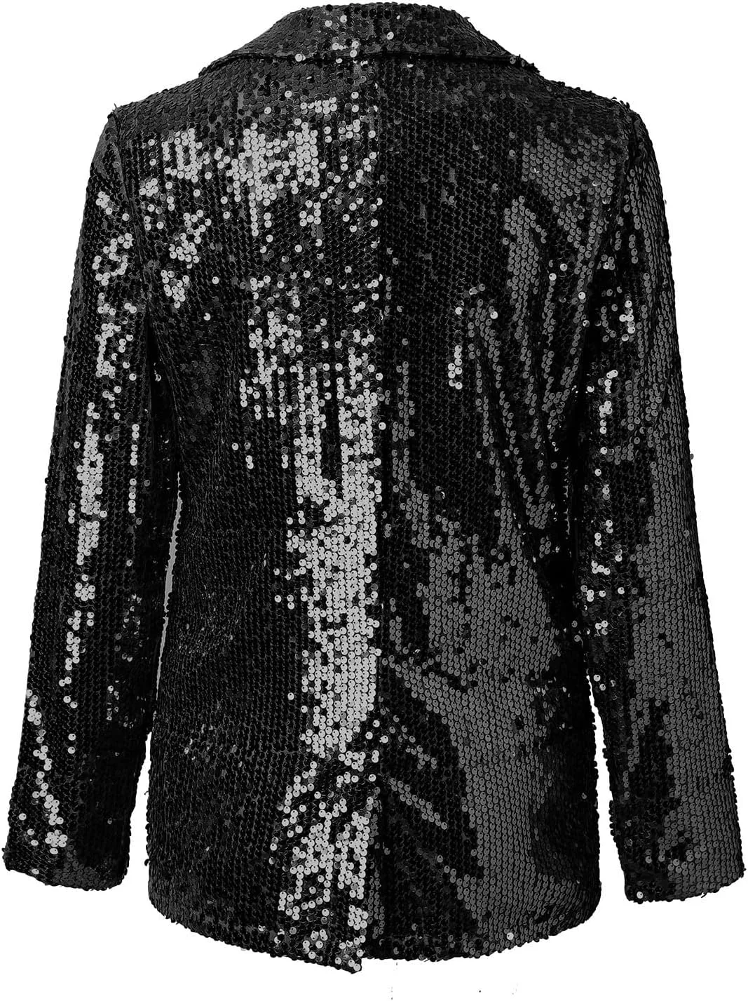 Helluva Boss Women's Sequin Jackets Open Front Blazer Shiny Jacket Casual Long Sleeve Sparkly Cardigan Coat
