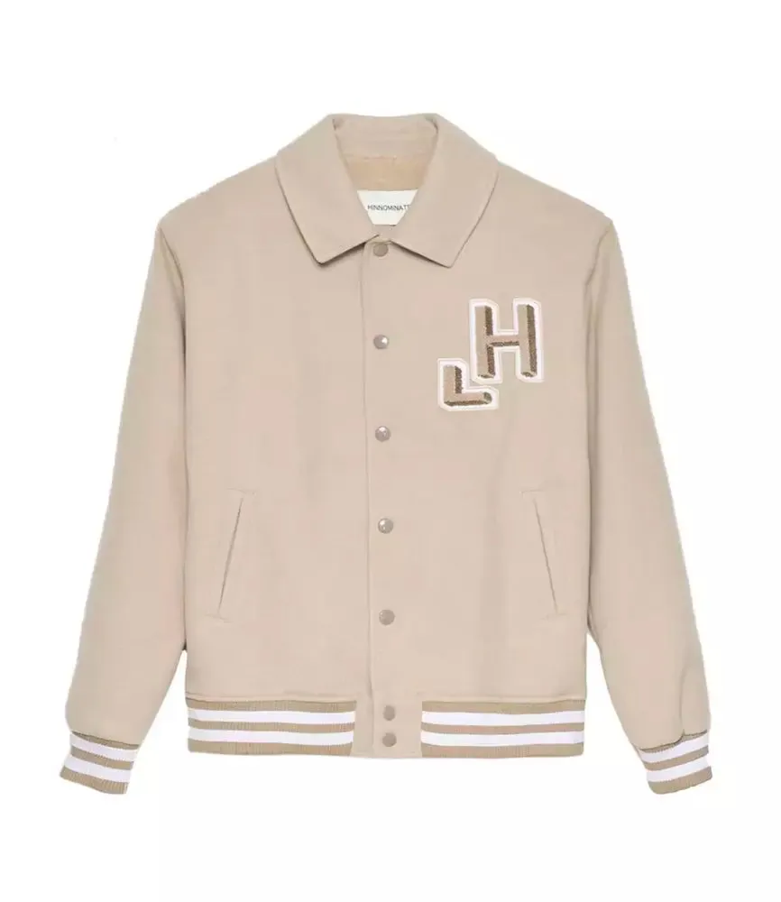 Hinnominate Chic Hazelnut Beige Bomber Jacket - Collegial Style