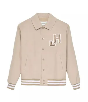 Hinnominate Chic Hazelnut Beige Bomber Jacket - Collegial Style