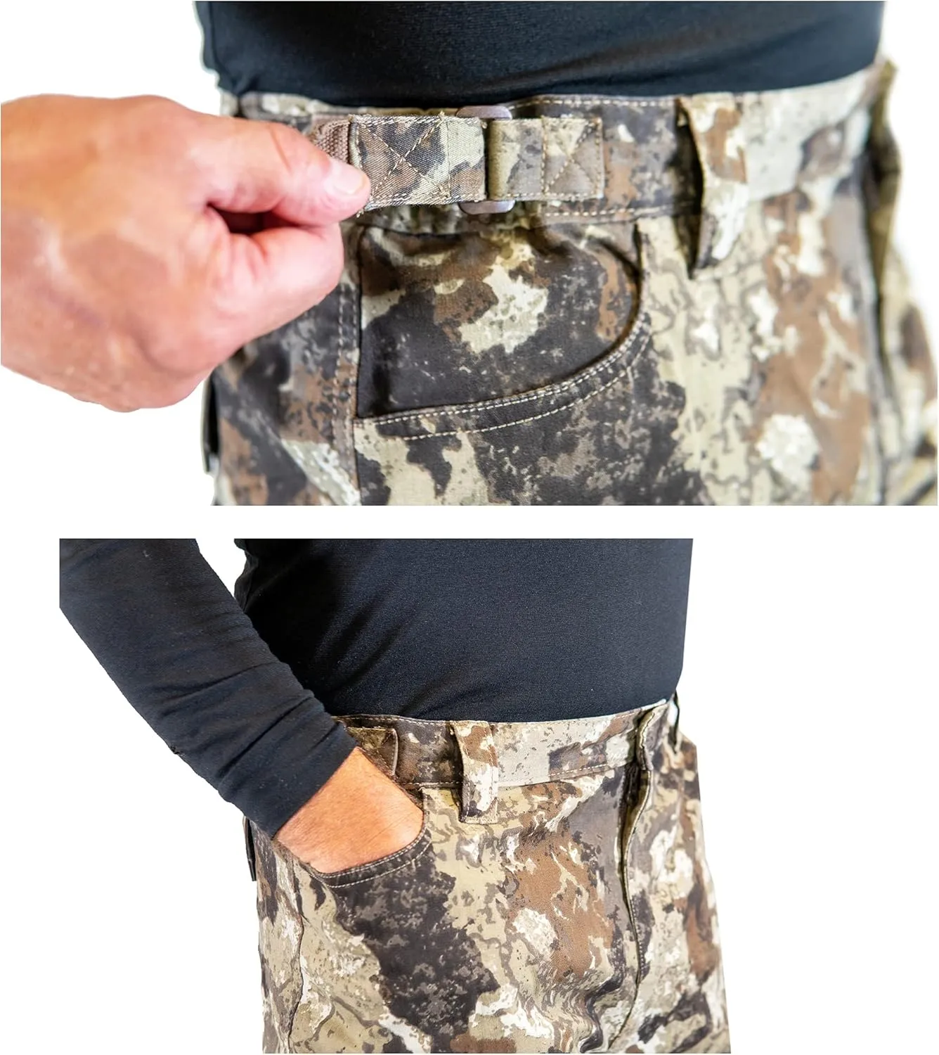 HOT SHOT Mens Camo Performance Pant, Multi-Pocket Adjustable Waist Pants, Comfortable Year-Round Deer Hunting Gear for Men