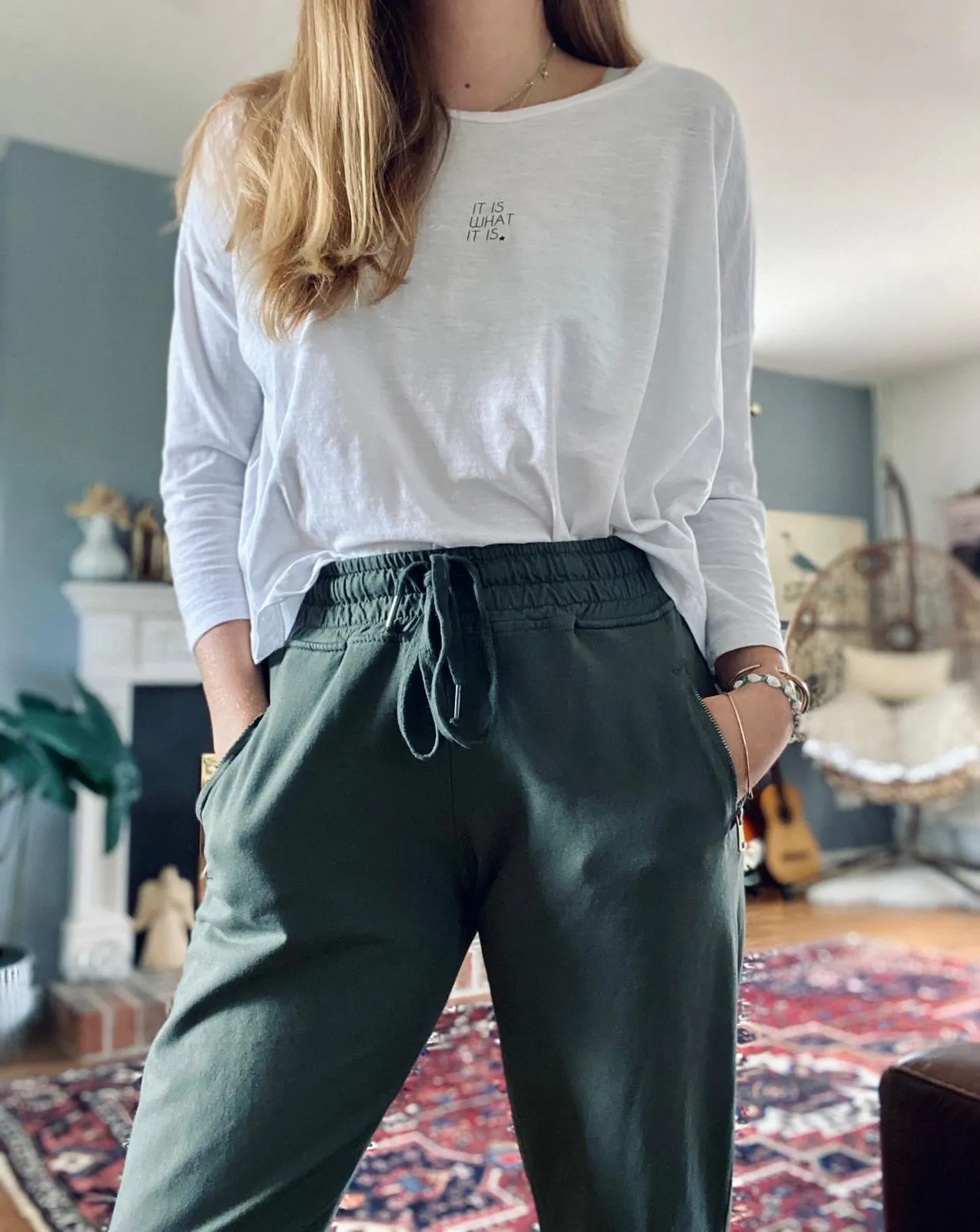 IT IS WHAT IT IS -  Organic Cotton Long Sleeve Tee - White
