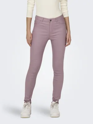 JDY New Thunder Hi Waist Skinny Coated Trousers Regular 32" Leg-WOODROSE