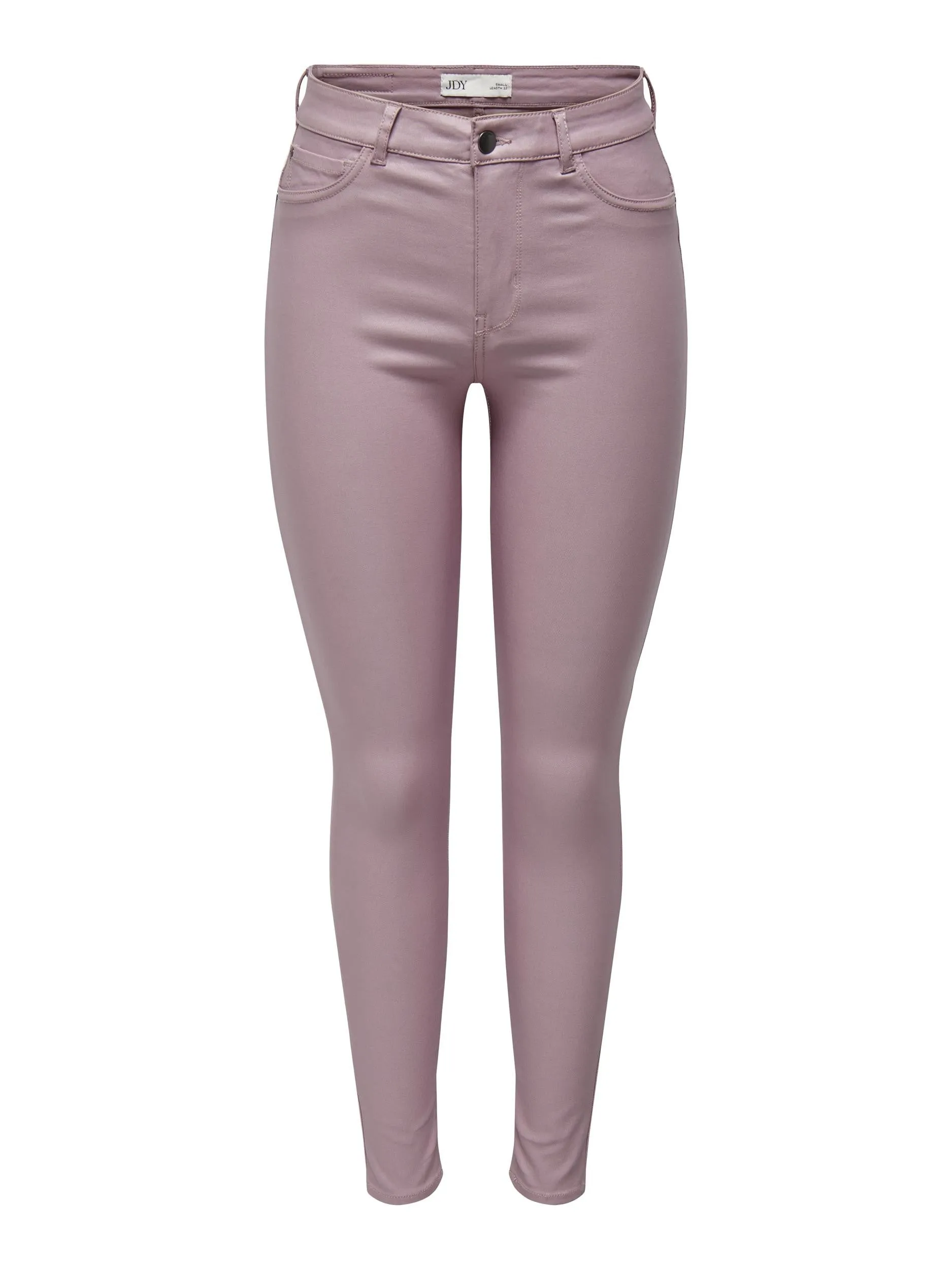 JDY New Thunder Hi Waist Skinny Coated Trousers Regular 32" Leg-WOODROSE
