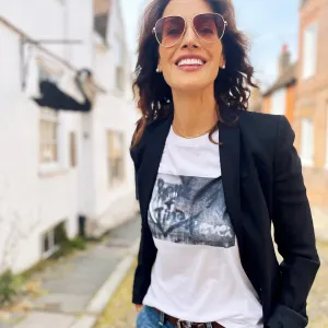 Jennifer Beals' "Bette & Tina 4 Ever" Tee in White