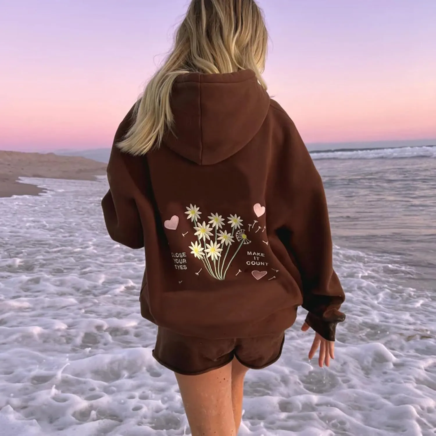 Juakoso Women Y2k Cute Graphic Hoodies Oversized Long Sleeve Coquette Sweatshirt Preppy Aesthetic Teen Girl Clothes
