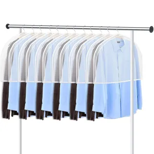 KEEGH Garment Shoulder Covers Bag(Set of 12) Breathable Closet Suit Organizer Prevent Clothes Shoulder from Dust, 2" Gusset Hold More Coats, Jackets, Dress