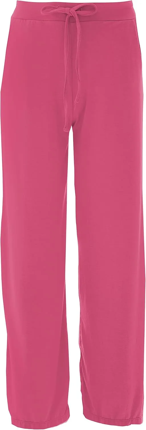 KICKEE Womens Solid Color Lounge Pants, Extra Soft Viscose from Bamboo, Comfortable Loungewear for Women