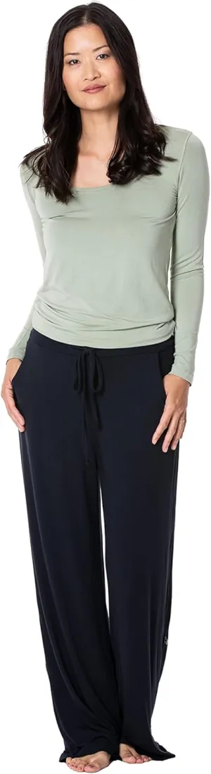 KICKEE Womens Solid Color Lounge Pants, Extra Soft Viscose from Bamboo, Comfortable Loungewear for Women
