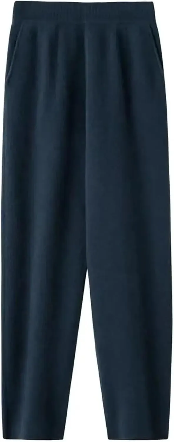 Lady Knitted Loose Outerwear Harem Pants Versatile Harem Pants Slimming Trousers