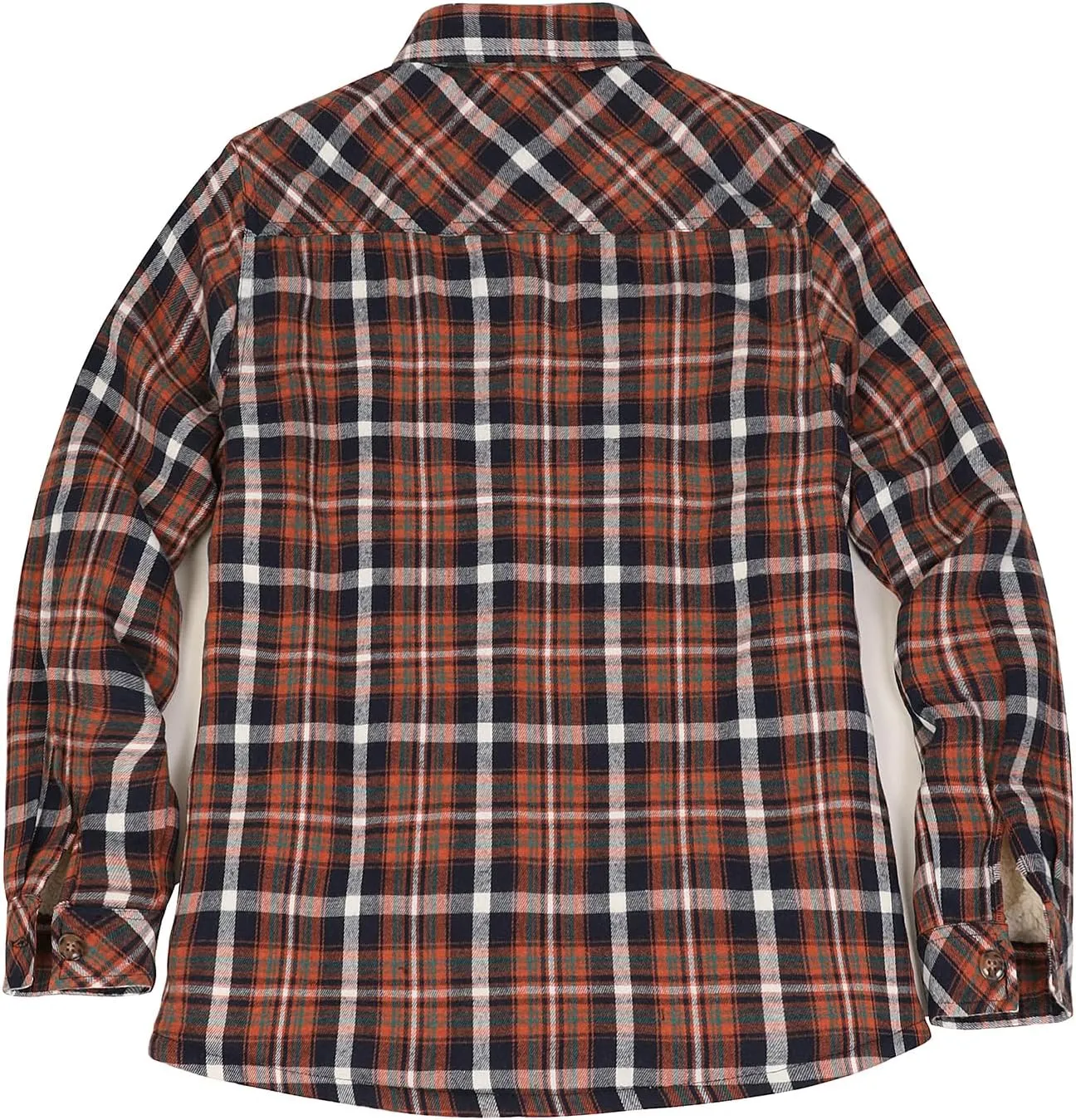 Lisskolo Women's Sherpa Flannel Jacket with Hand Pockets,Warm Fleece Lined Button Up Plaid Flannel Shirt Jackets