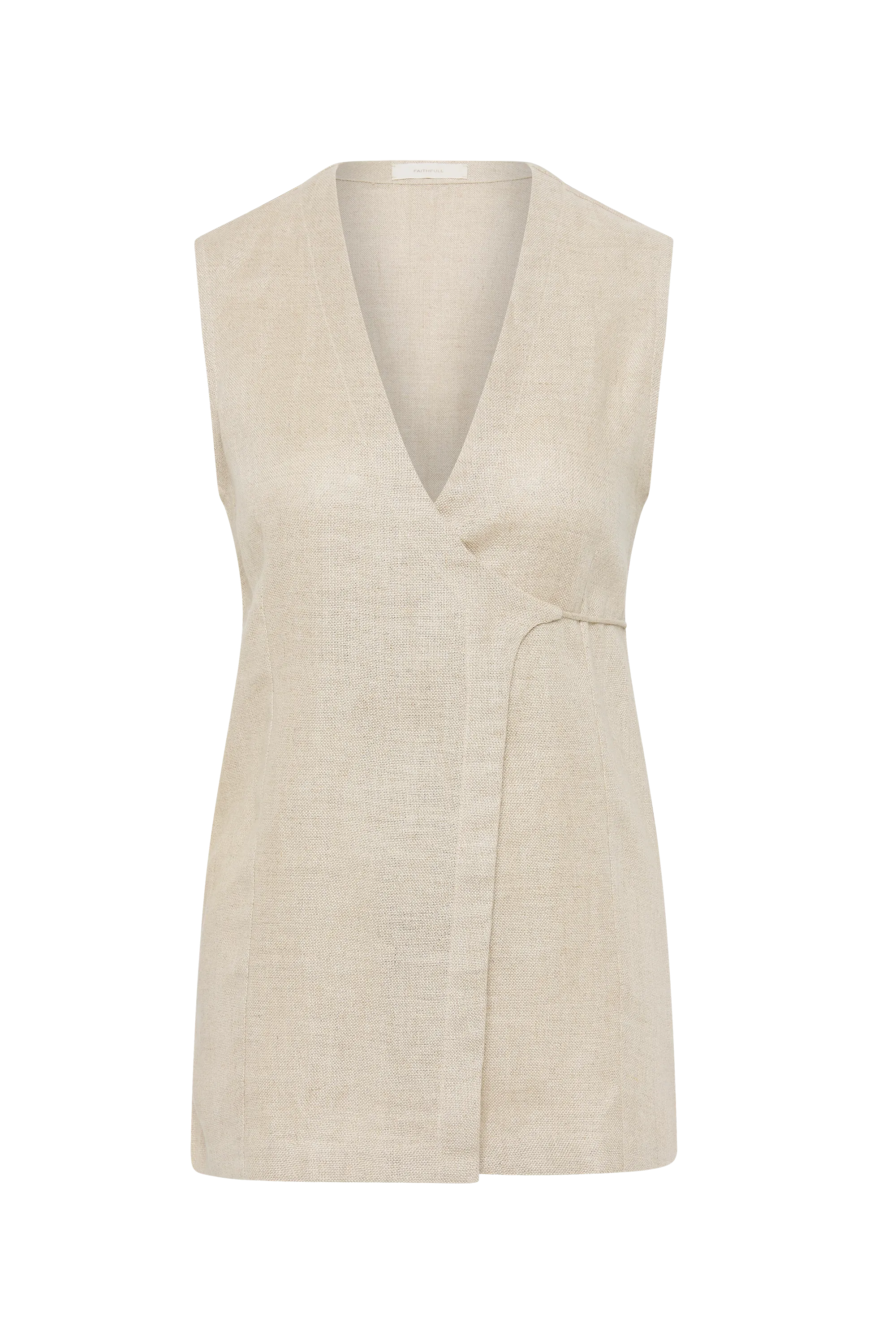 Lulea Wrap Vest Oatmeal - Final Sale