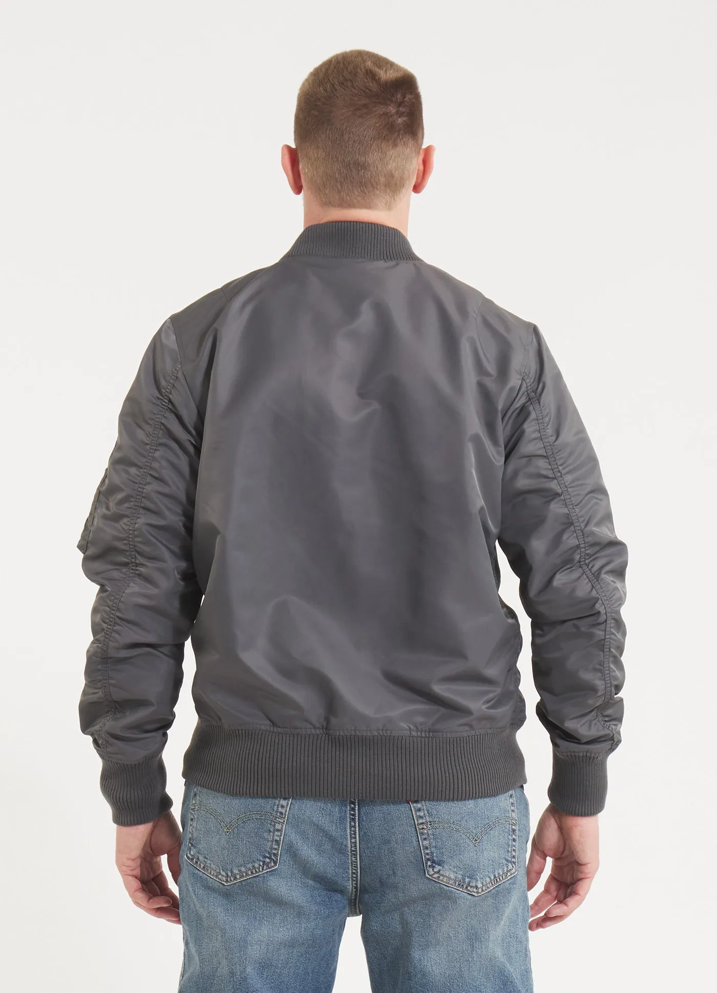 MA-1 Logo Bomber Jacket - Gray