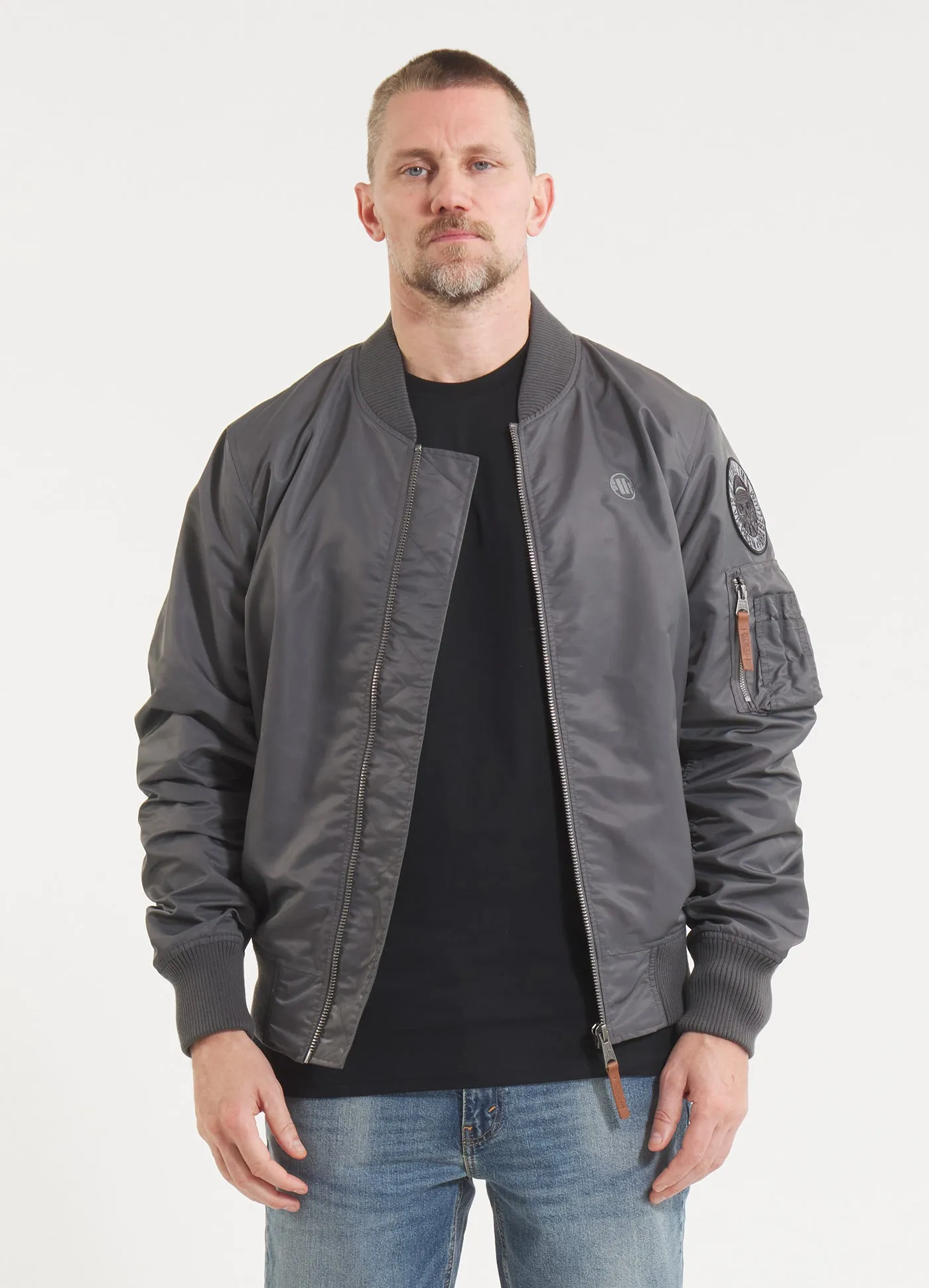 MA-1 Logo Bomber Jacket - Gray