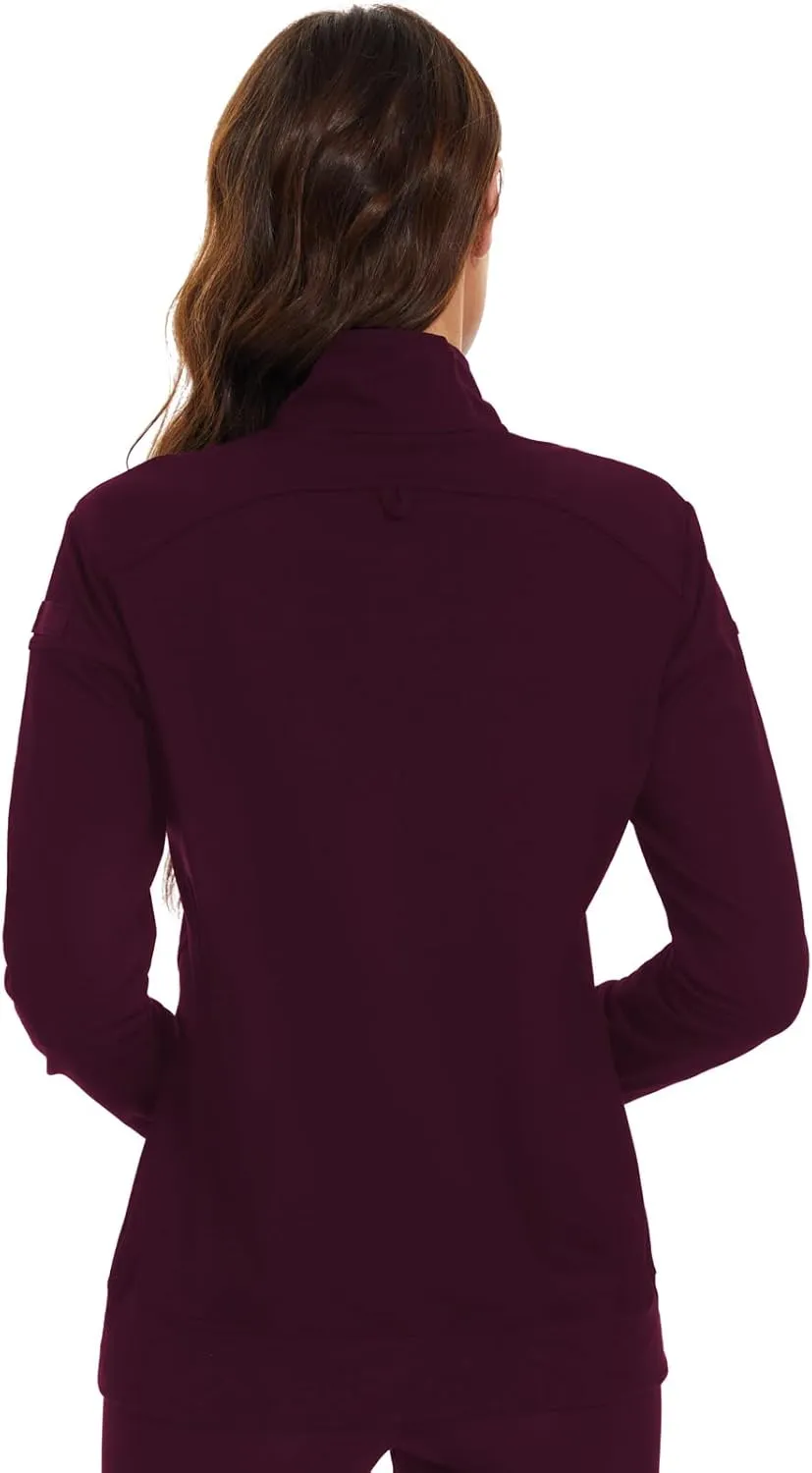 Meanzoo Women's Scrubs Jacket Zip Front Warm-up Jacket