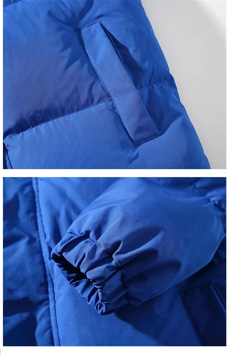 Men Fall Winter Cotton Padded Jacket Coat Thickened Loose Standing Collar Flannel Lining Wadded Jacket