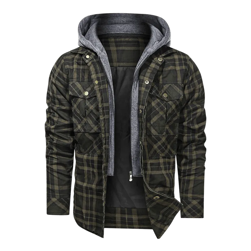 Men Warm Jacket Fleece Thick Autumn Winter Detachable Hoodies Jackets Men Slim Fit Men Clothing