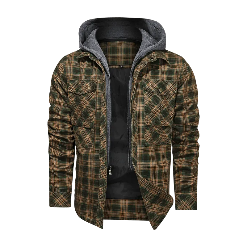 Men Warm Jacket Fleece Thick Autumn Winter Detachable Hoodies Jackets Men Slim Fit Men Clothing