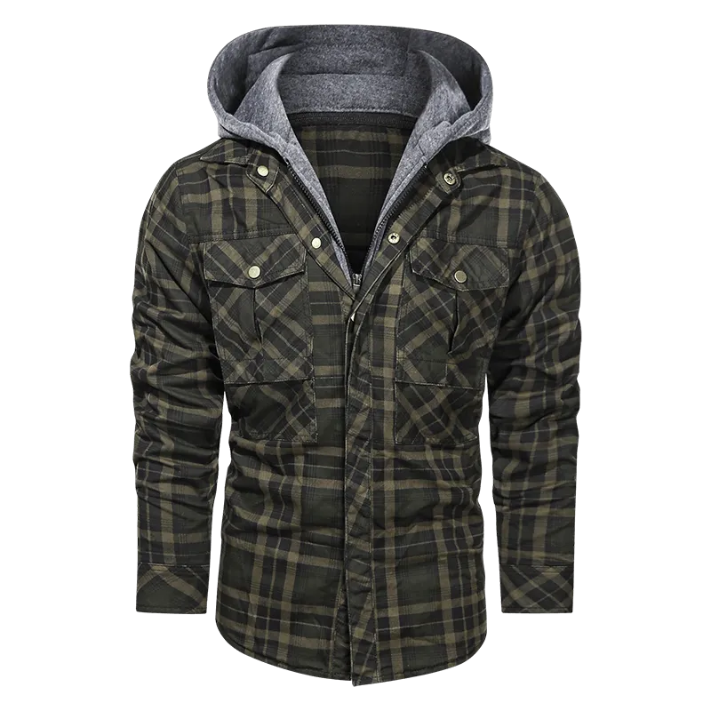 Men Warm Jacket Fleece Thick Autumn Winter Detachable Hoodies Jackets Men Slim Fit Men Clothing