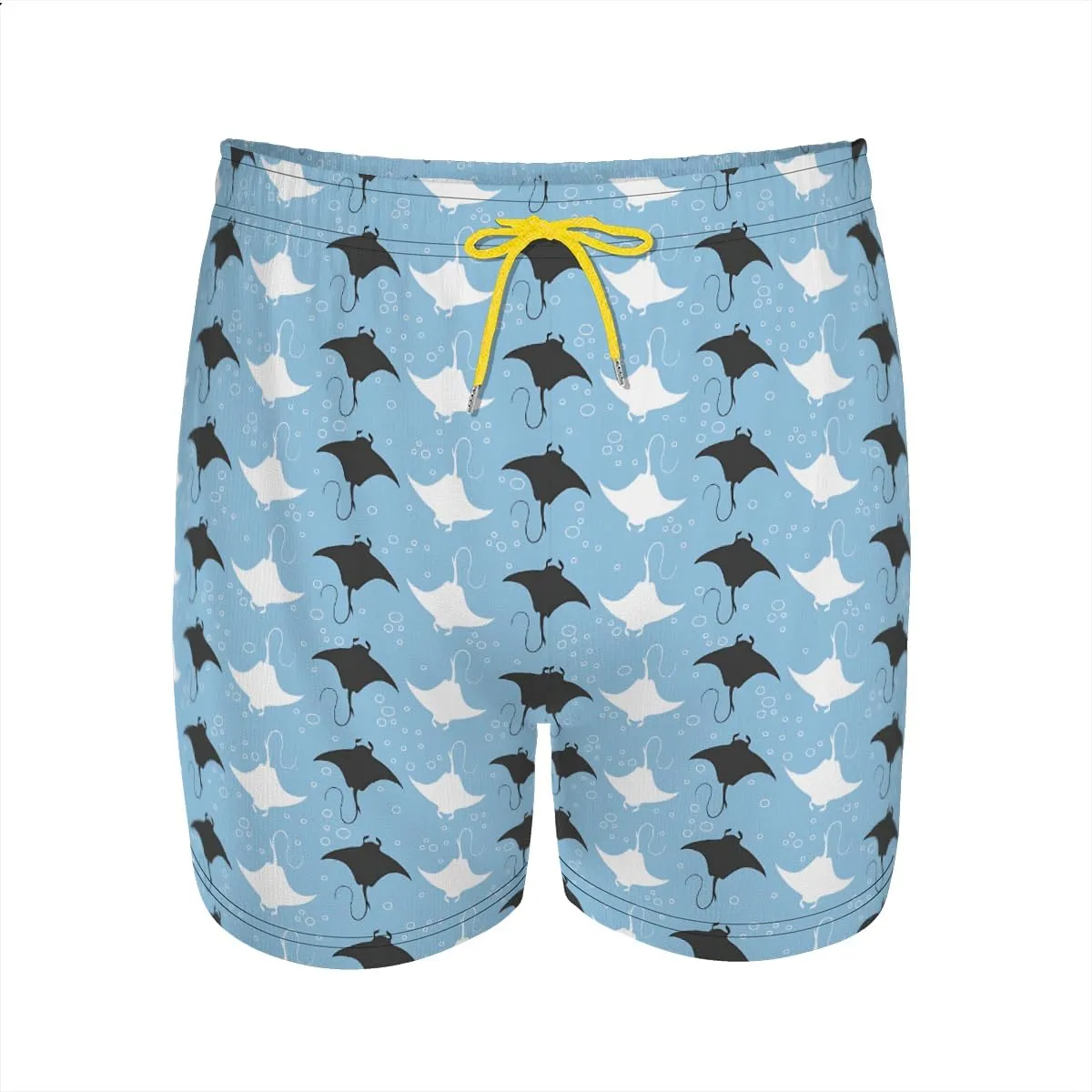 Men's Beach Volleyball Shorts Manta Ray Patterned Aqua Shorts Comfortable Fit Casual Daily Wear