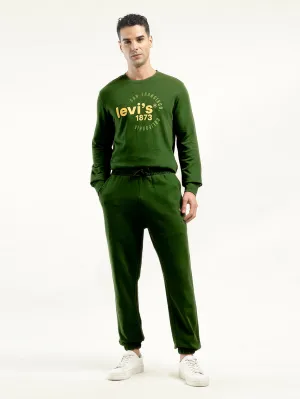 Men's Green Regular Fit Trousers