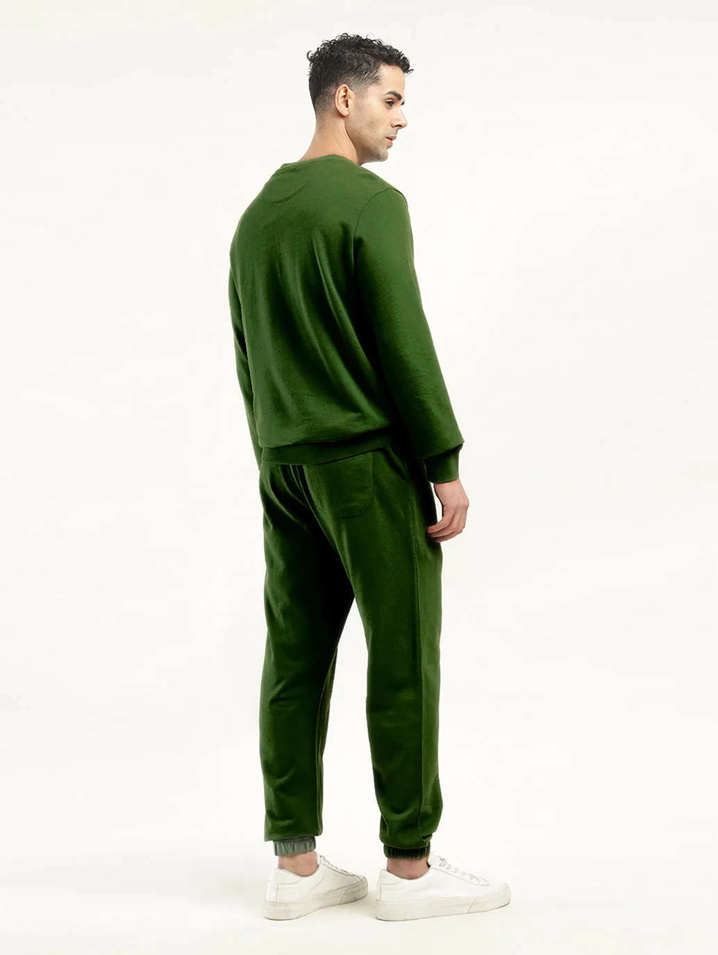 Men's Green Regular Fit Trousers