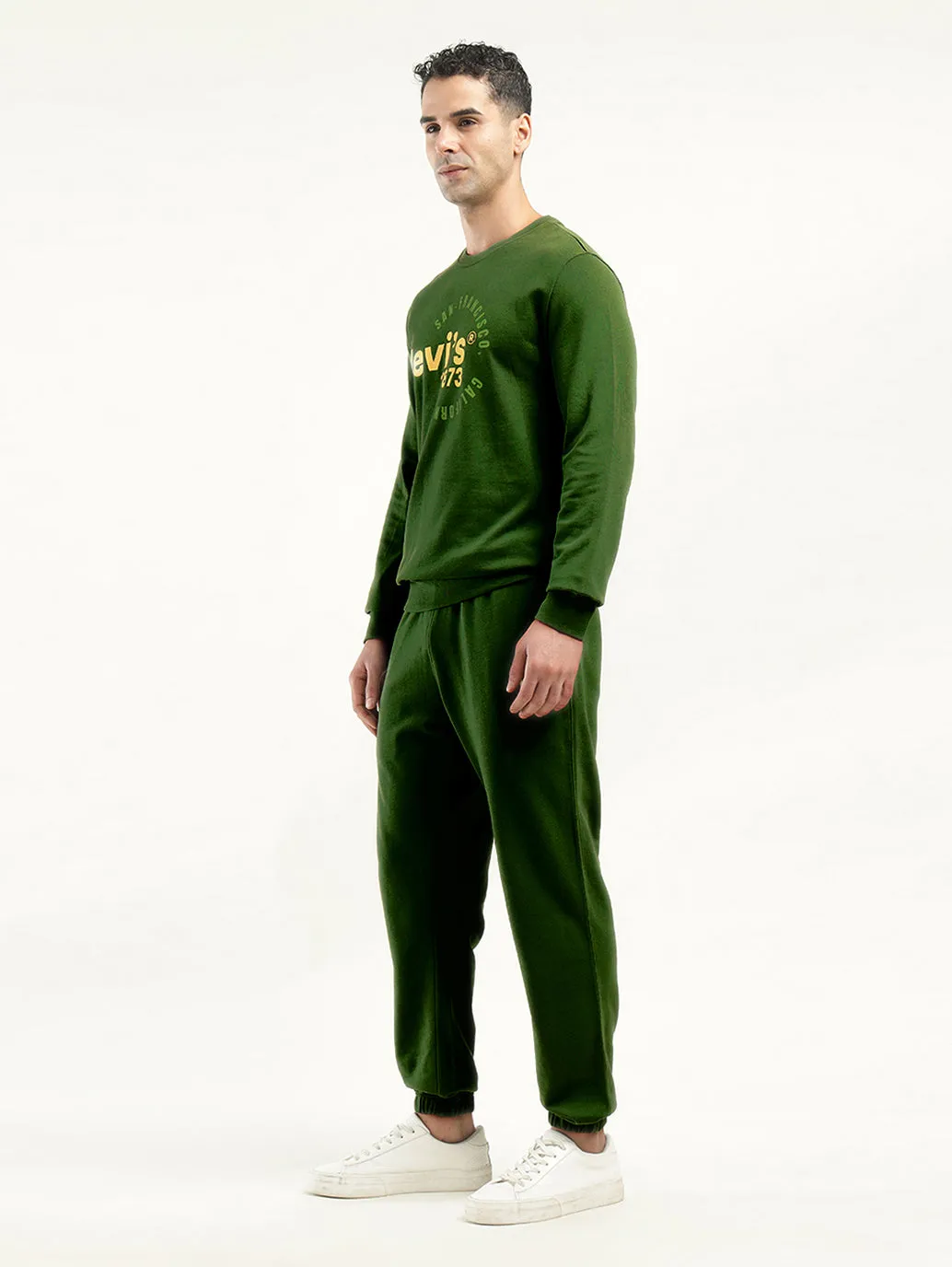 Men's Green Regular Fit Trousers