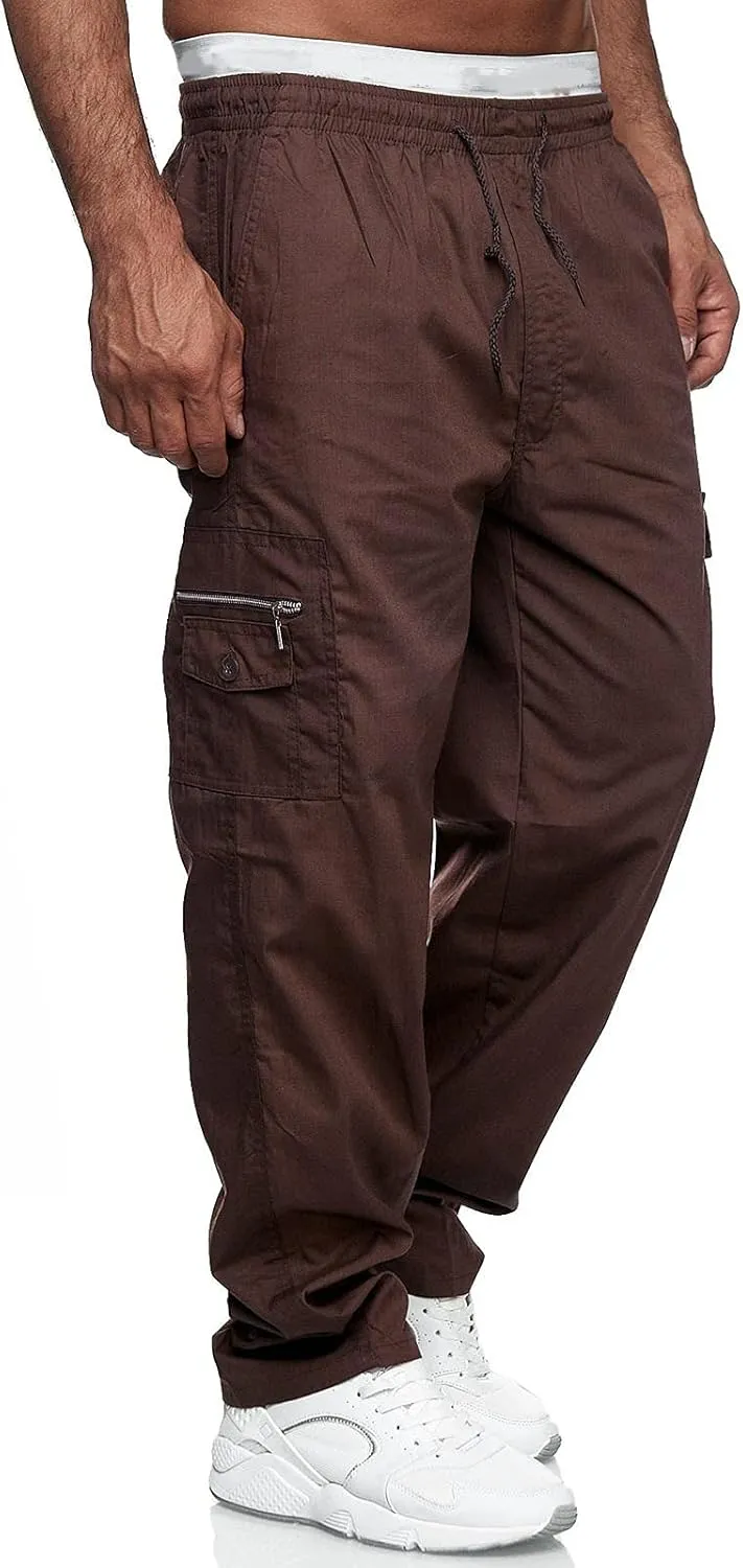 Mens Sweatpants with Pockets Big and Tall Cotton Legging Pants Sweatpants for Men Heavyweight Cargo Casual Sweatpants
