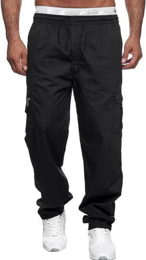 Mens Sweatpants with Pockets Big and Tall Cotton Legging Pants Sweatpants for Men Heavyweight Cargo Casual Sweatpants
