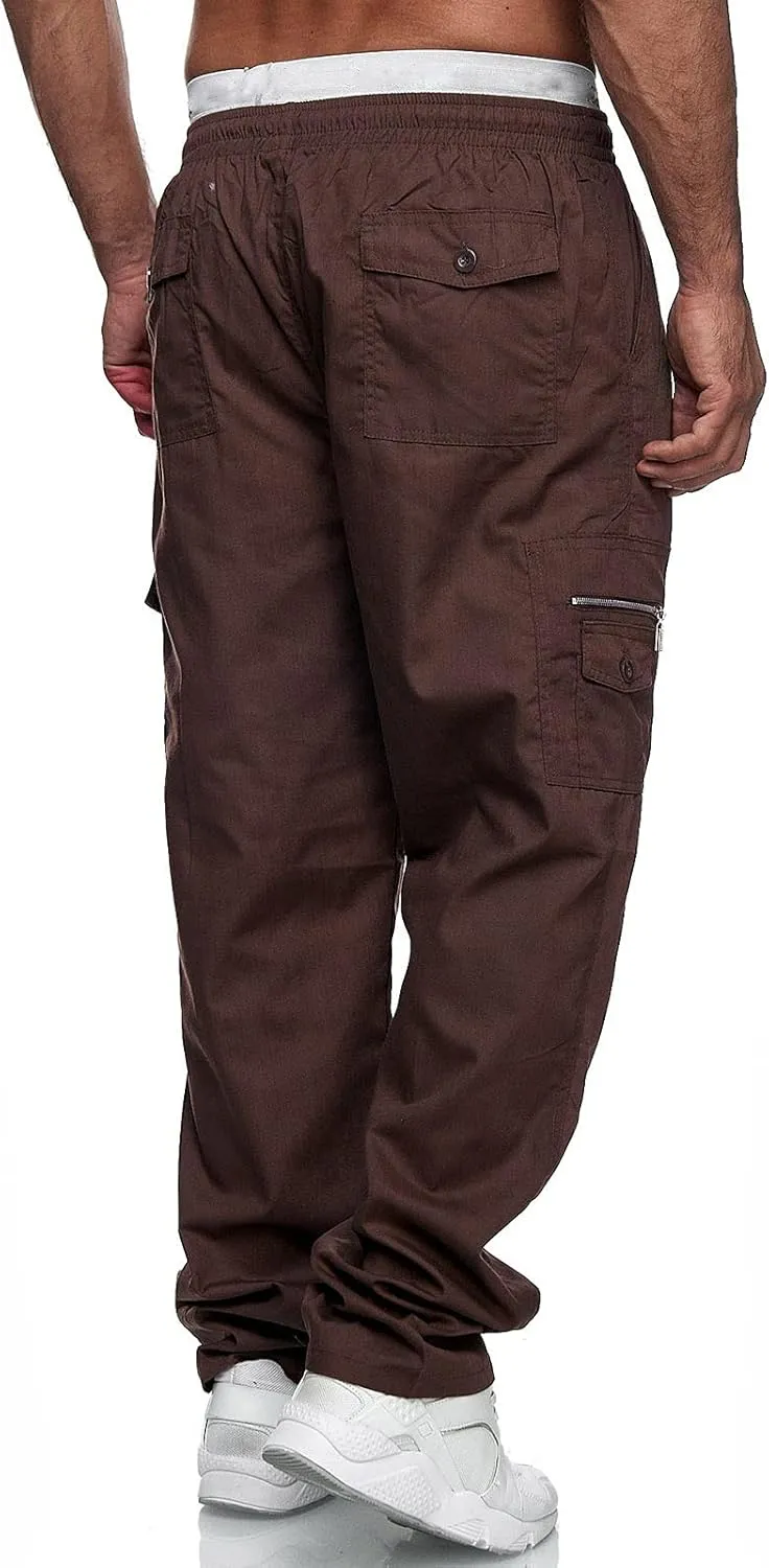 Mens Sweatpants with Pockets Big and Tall Cotton Legging Pants Sweatpants for Men Heavyweight Cargo Casual Sweatpants