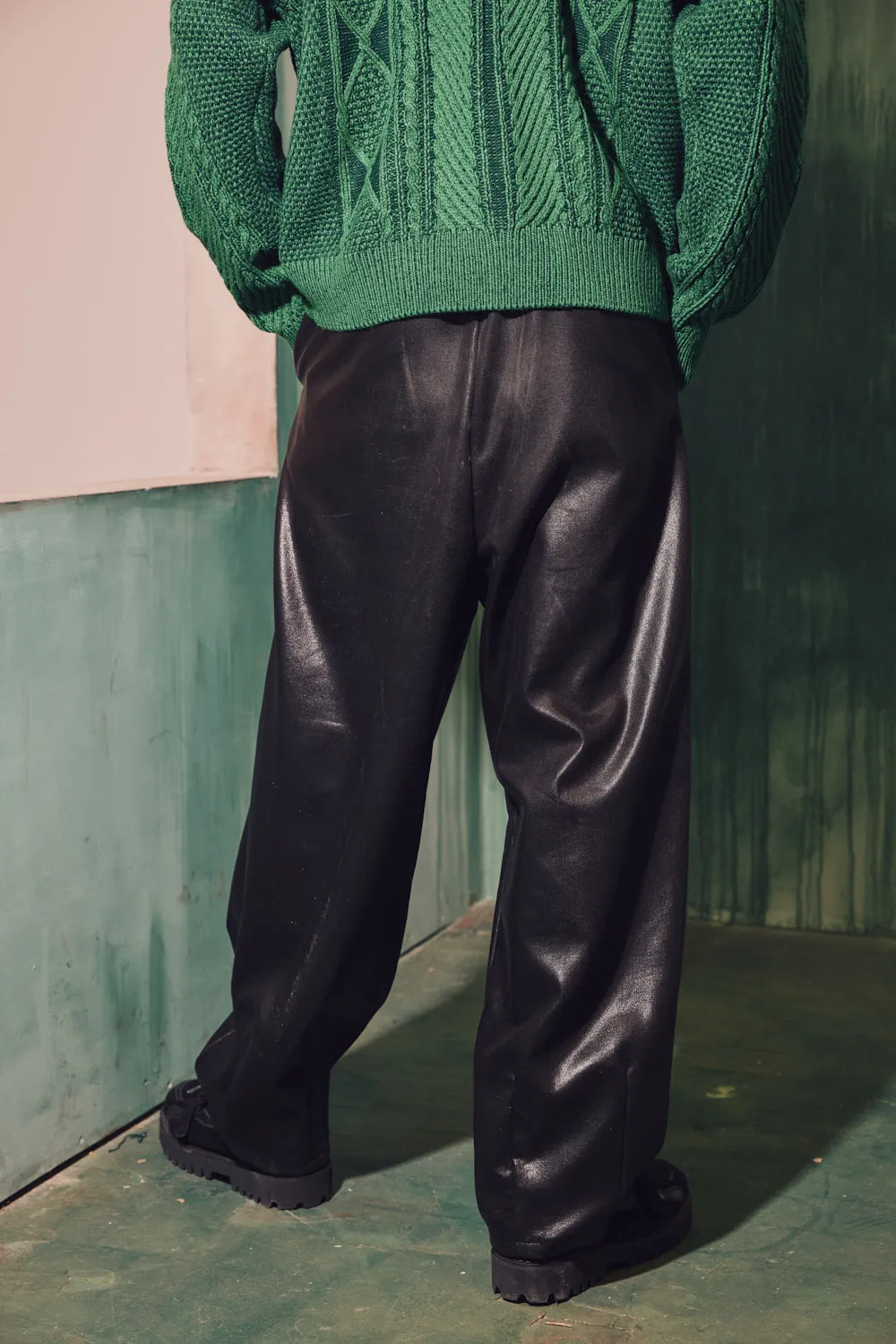 Metallic Coated Balloon Trouser