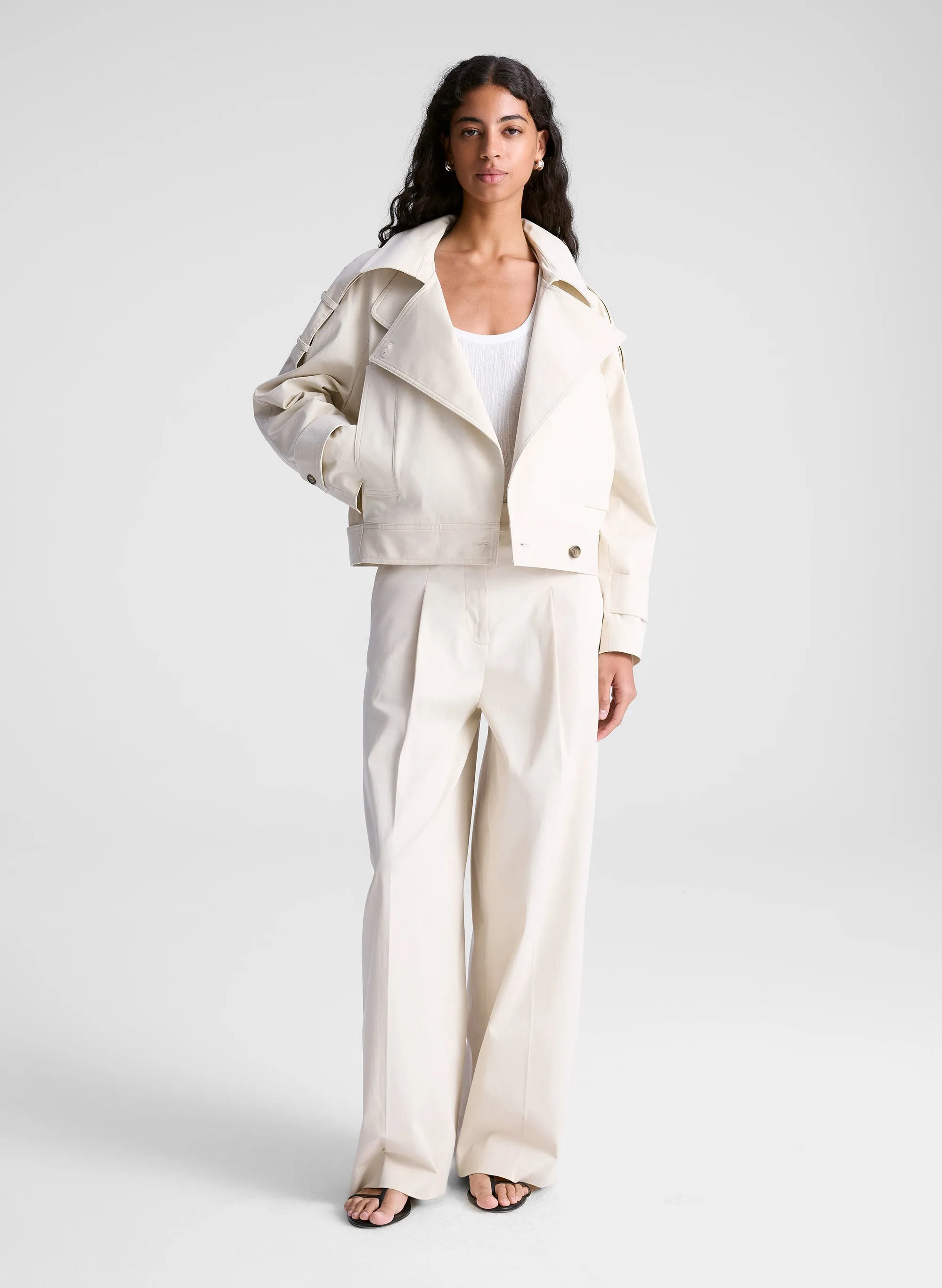 Miles Cropped Trench Jacket