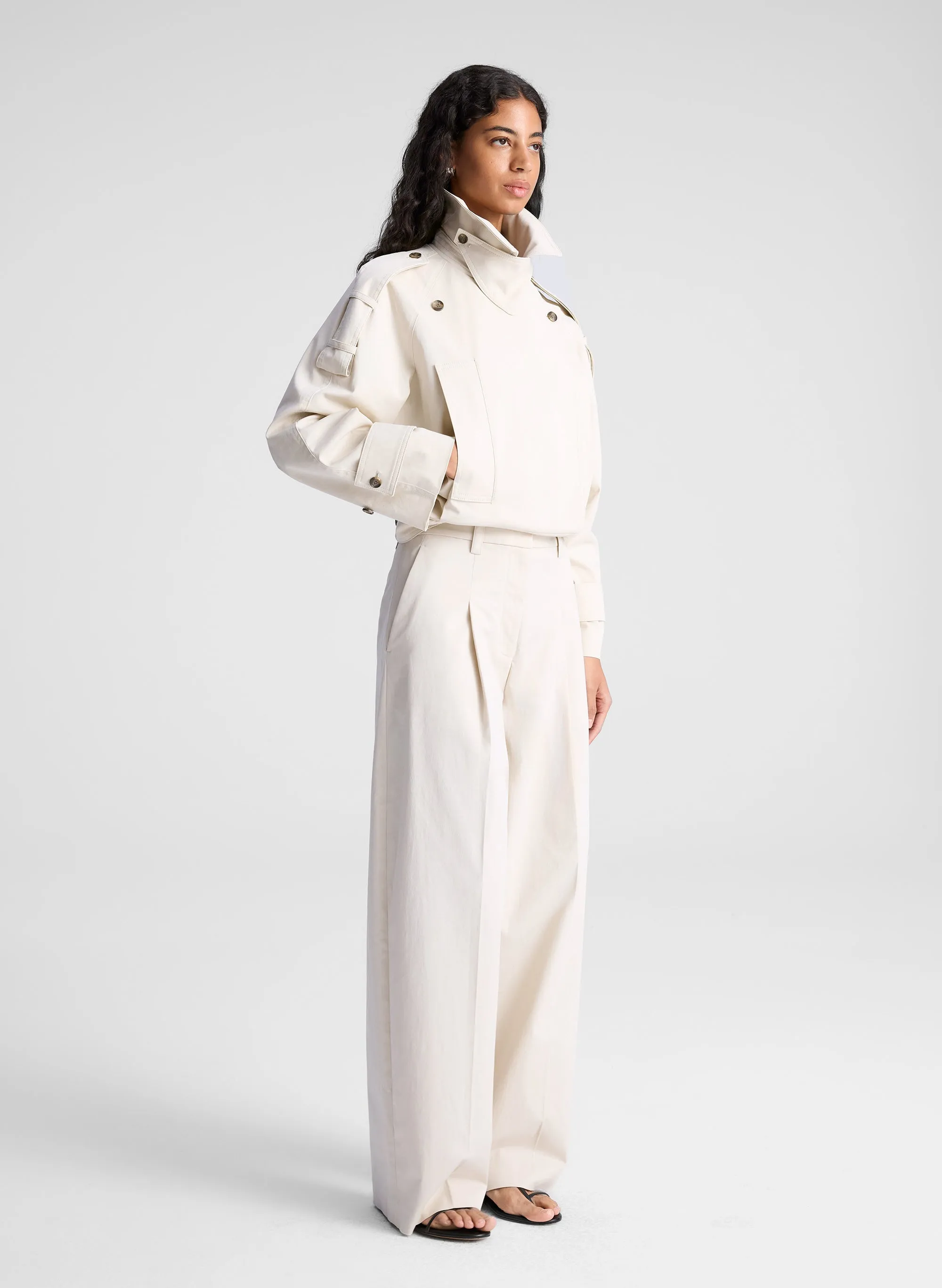 Miles Cropped Trench Jacket