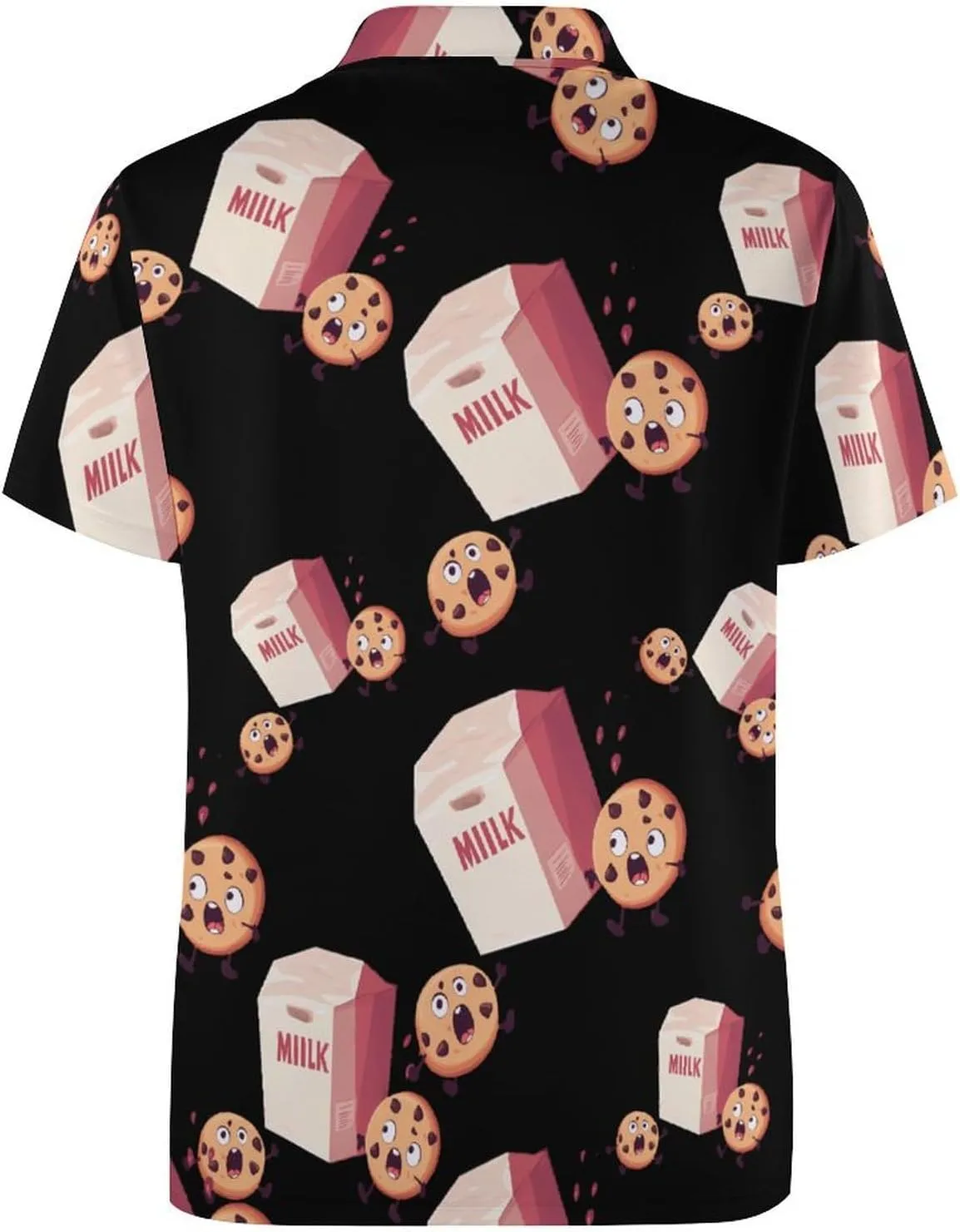 Milk And Biscuits Mens Polo Shirts Quick Dry Short Sleeve T-shirts Slim Tennis Collared Tees Tops