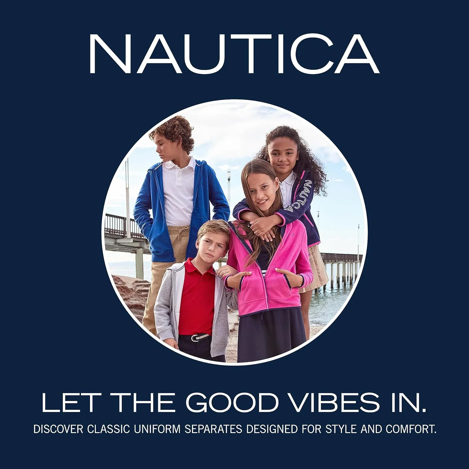 Nautica Girls' Toddler School Uniform Twill Skinny Pants, Comfortable Stretch Material, Wrinkle & Fade Resistant