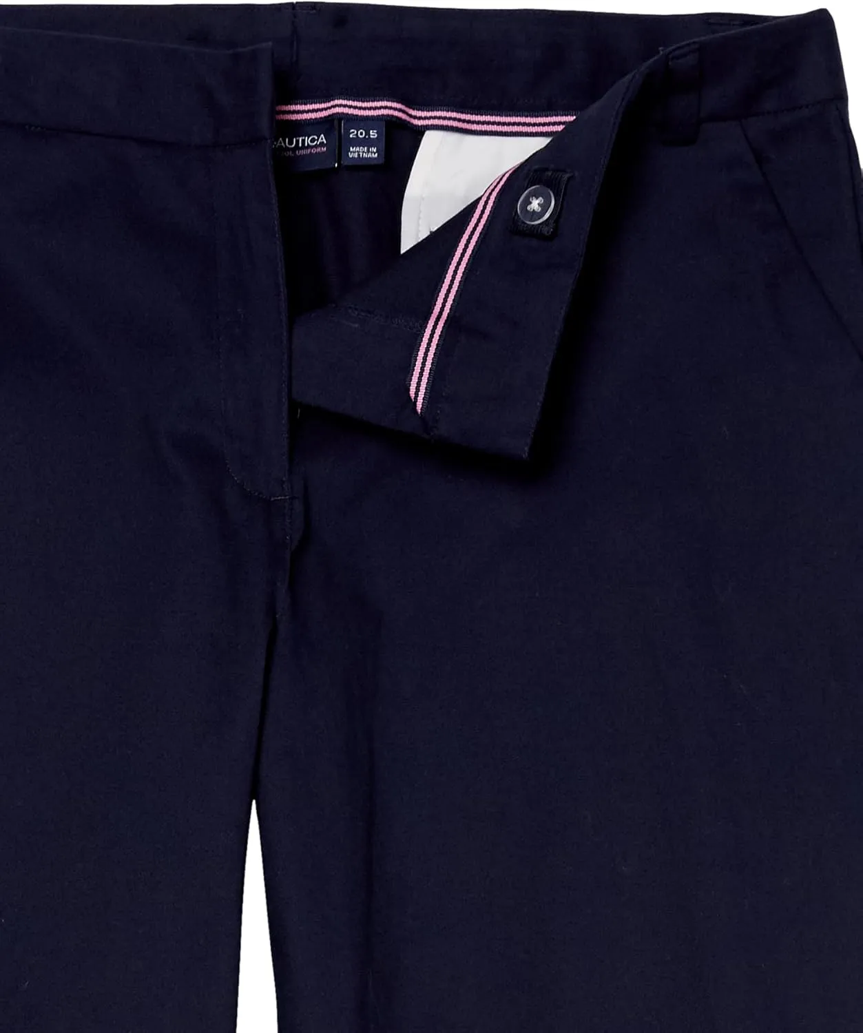 Nautica Girls' Toddler School Uniform Twill Skinny Pants, Comfortable Stretch Material, Wrinkle & Fade Resistant