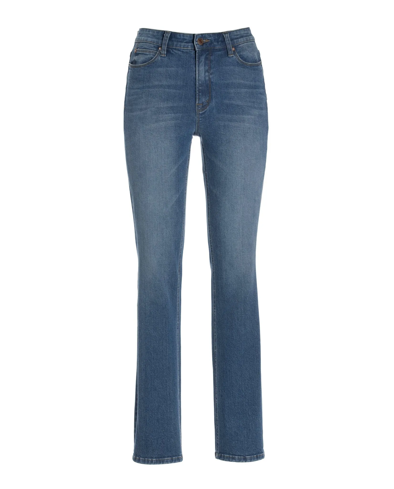 Newport High-Rise Slim Straight-Leg Jean Medium Wash