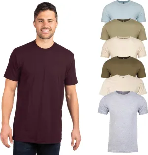 Next Level Apparel Unisex Cotton T-Shirt Short Sleeve Tee, Set of 6, 2XL Multicolor